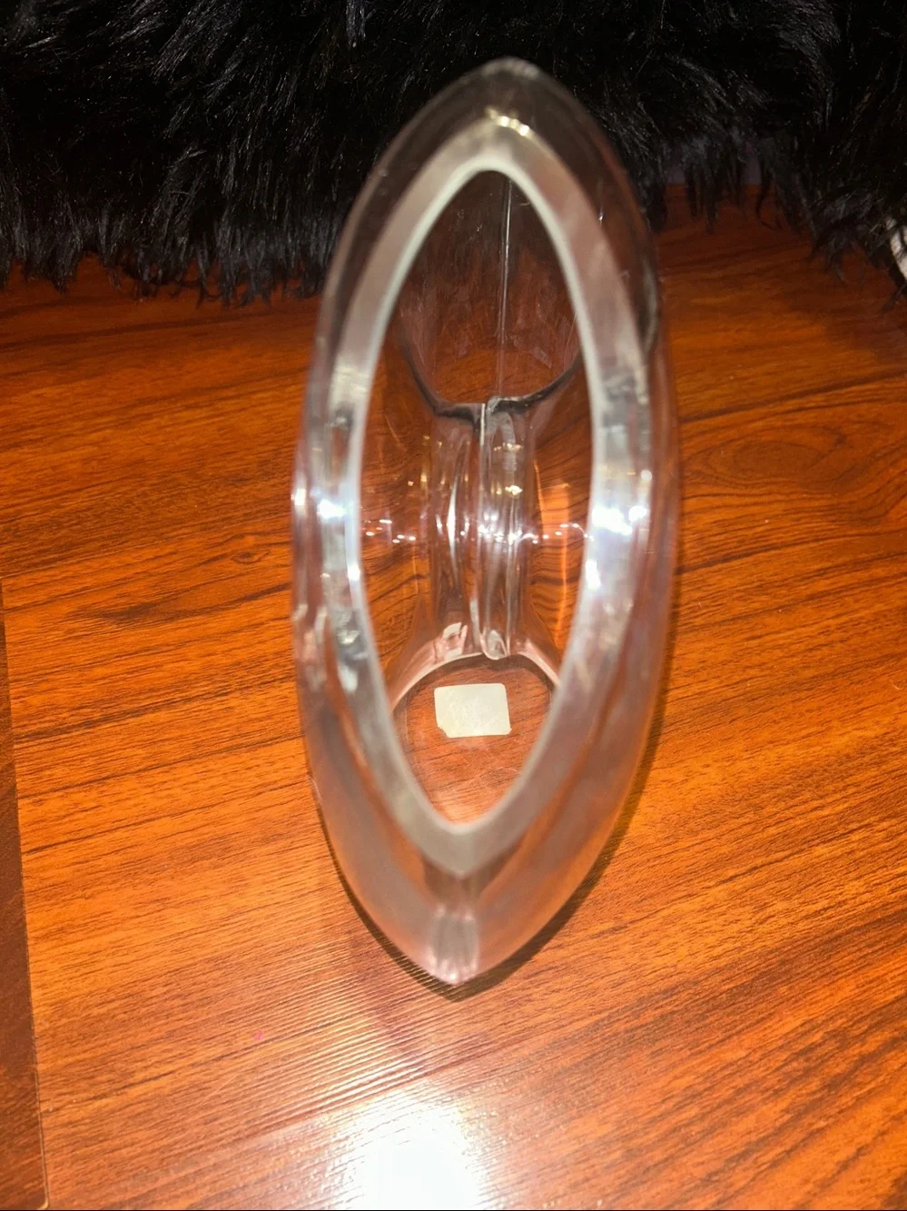VTG Crate & Barrel ONA Clear Glass Donut Centerpiece Bowl - Home Dining RARE HTF